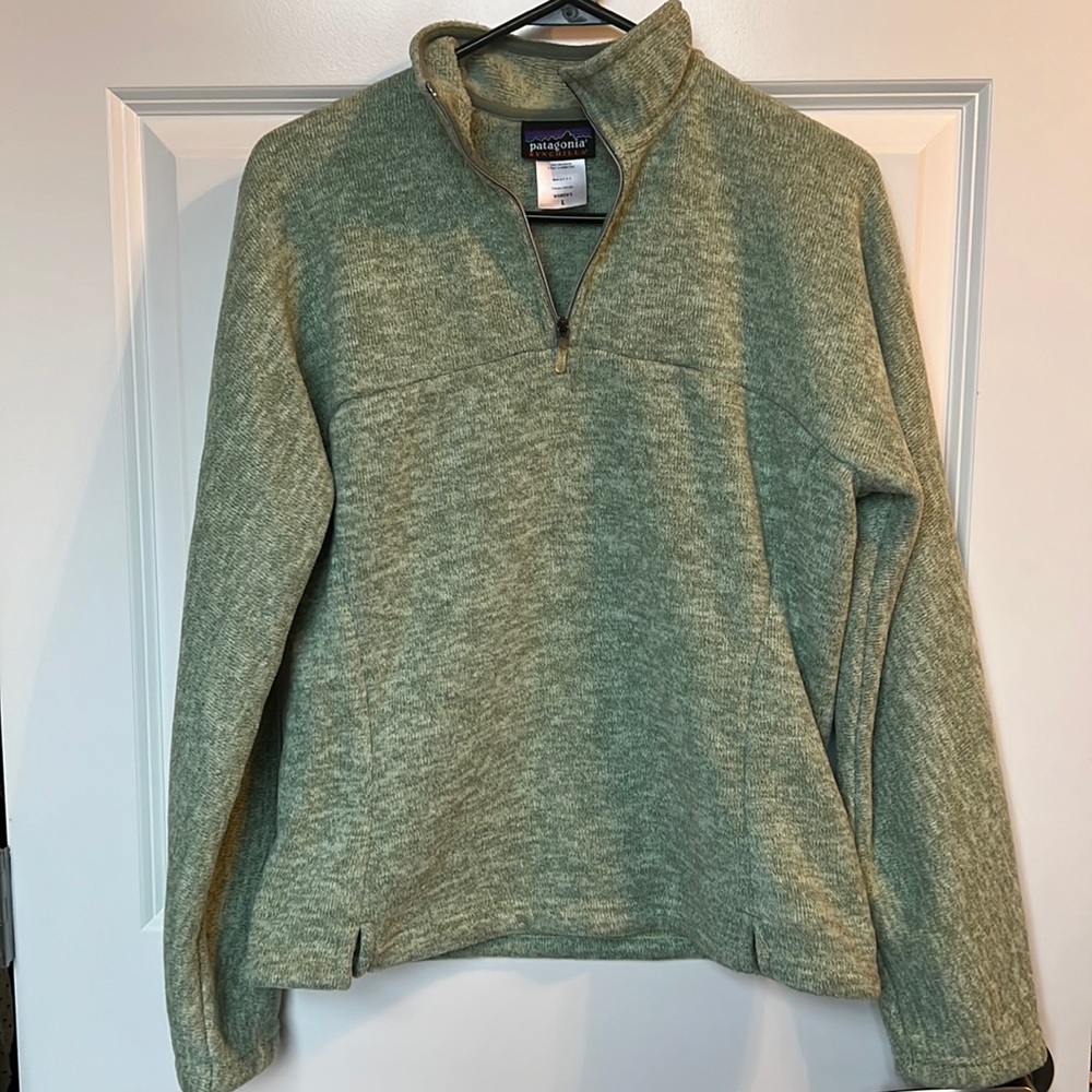 Patagonia Synchilla Pullover Lt Green Womens Large